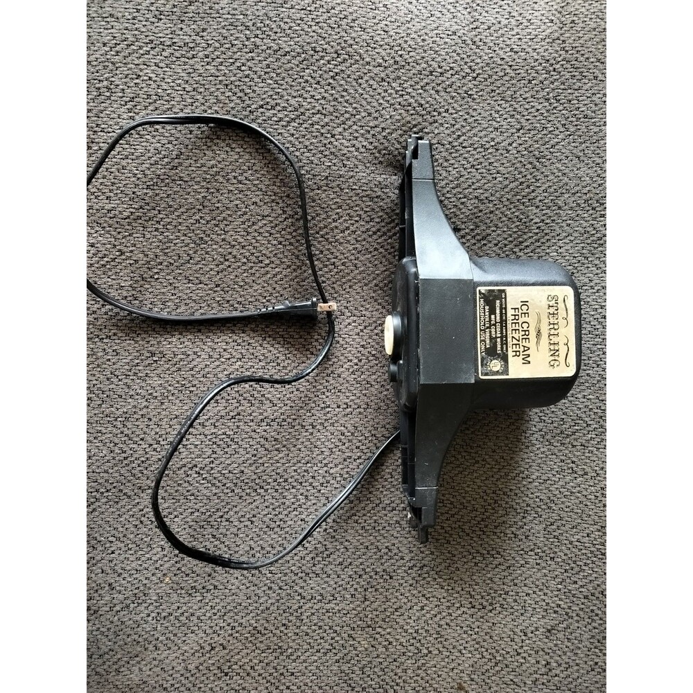 Vintage Sterling Ice Cream Freezer Maker Drive Motor 165A Replacement Working